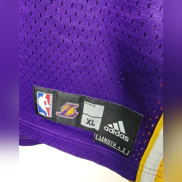 Lakers 24 Bryant Purple and Yellow NBA Jersey Size XL - Picture 3 of 16